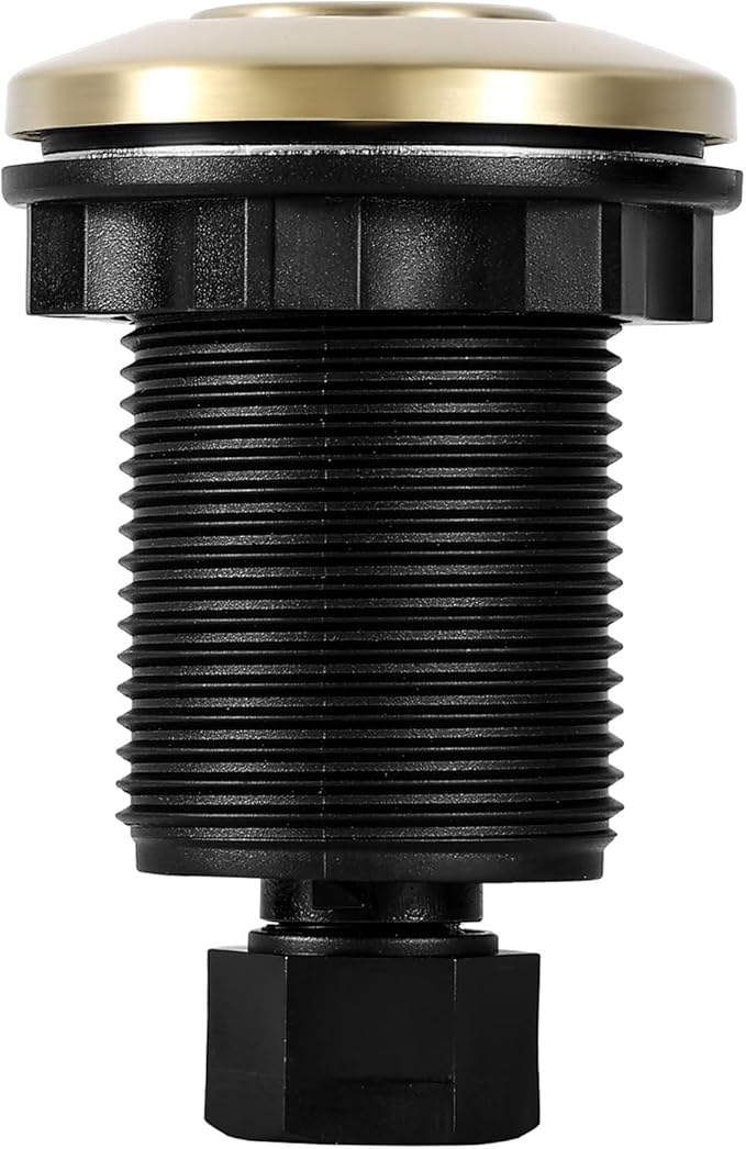 VEVOR Garbage Disposal Air Switch Kit, 2.5" Sink Top Air Switch for Food Waste Disposal, Brushed Gold Stainless Steel ON/OFF Air Button for Waste Disposer - Suitable for Stainless Steel Countertops