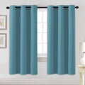 H.VERSAILTEX Blackout Curtains for Bedroom Thermal Insulated Room Darkening Living Room Curtains 72 Inch Long Grommet Privacy Protection Window Curtain Panels/Drapes for Nursery, 2 Panels, Storm Blue