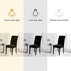 Joccun Chair Covers for Dining Room Set of 6, Dining Chair Slipcovers Stretch Dining Room Chair Covers Seat Protector,Washable Parsons Chair Cover for Home,Hotel,Banquet(Black,6 Pack)