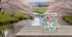 Lightahead Elegant Bone China Two Coffee Mugs set in Blue bird design 11.2 oz each cup in attractive gift box