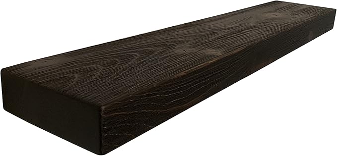 Joel's Antiques 54 Inch Wooden Floating Shelves for Wall - 54x8x2 in - Made of Natural Wood - Long Heavy Duty Wall Shelves - Made in USA NO TARIFFS - Perfect for Living Room, Kitchen - Mocha