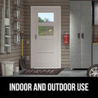 GORILLA GRIP 100% Waterproof All-Season WeatherMax Doormat, 47x35, US Designed Natural Rubber, Stain and Fade Resistant, Low Profile Indoor Outdoor Door Mats, Easy Clean Patio Mat, Espresso Home Paw