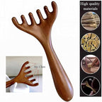 Natural Wooden Gua Sha Tool,Wooden Gua Sha Scraping Massage Tool,Long Handle Sandalwood Six Claw Antler Massager,1 Pieces
