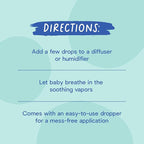 Oilogic Baby Essential Oil Vapor Drops for Diffuse & Humidifier, 2-Pack Set with Stuffy Nose & Cough + Slumber & Sleep - Baby Aromatherapy Oil is Safe for Babies, Kids & Toddlers