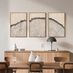 HPINUB Vintage Wood Tree Rings Wall Art Set, Framed Canvas Paintings, Black and White Nature-Inspired Decorative for Modern Home Decor for Living Room, Bedroom, Dining Room, Office- 24"x36"x3