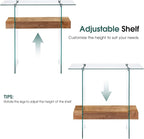 ivinta Glass Console Table with Storage, 31.5'' Modern Narrow Entryway Table for Small Space with Natural Wood Shelves for Living Room, Hallway, Foyer, Bedroom 5103 (Natural)