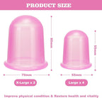 Silicone Cupping Therapy Set - Cupping Kit for Massage Therapy - Cellulite Remover Cupping Set - Anti Cellulite Cup Massager, Vacuum Suction Massage Cups for Cellulite Reduction