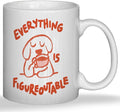 JINYO Funny Dog Coffee Mug, Dog Lovers Gifts for Women Men, Dog Gifts for Women,Dog Coffee Mug,Everything is Figureoutable Cup,Dog Mugs For Dog Lovers, Dog Cup, 11oz