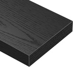 QEEIG Floating Shelves for Wall Bathroom Shelf Bedroom Kitchen Living Room Hanging Book Shelves Small Farmhouse Decor 16 inch Set of 3, Black (015-B3)