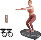 EILISON FitMax 3D XL Vibration Plate Exercise Machine - Whole Body Workout Vibration Platform w/Loop Bands - Lymphatic Drainage Machine for Weight Loss, Shaping, Wellness, Recovery