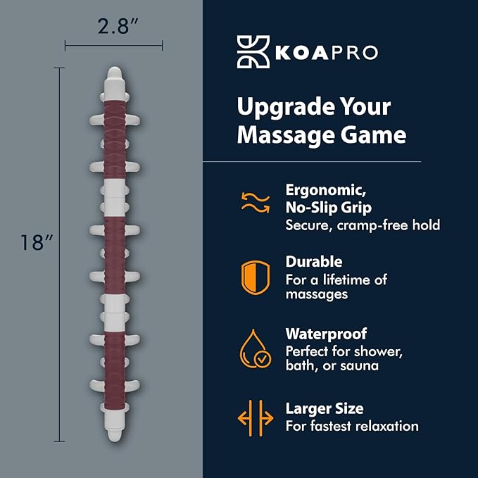 KOAPRO Facia Blaster for Cellulite and Sore Muscles – Large, Full Body Manual Trigger Point Massager for Deep Tissue Relief on Back, Neck, Legs, Myofascial Release Tool Alleviates Tension and Aches
