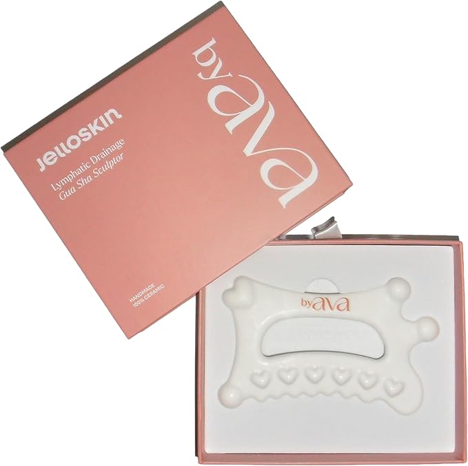 Gua Sha Jelloskin Lymphatic Massage Tool | Ceramic GuaSha for Face & Body Massage Tool | Patented Design for Lymphatic Drainage, Face Lift & Muscle Relief Body Massager