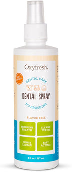 Oxyfresh Advanced Pet Dental Spray – Instant Dog and Cat Fresh Breath: Easiest No Brushing Pet Dental Solution for Dogs and Cats – Best Way to Fight Plaque, Keep Teeth & Gums Healthy, 8oz.