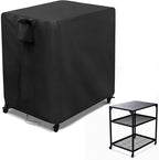 Kingling Outdoor Pizza Oven Table Cover for Ooni Medium Table, Waterproof Outdoor Grill Prep Table Cover Pizza Oven Stand Cover - 32''L x 24''W x 35''H(Black)