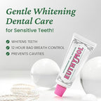 EUTHYMOL Whitening Toothpaste (3.7fl oz*2, Pack of 2) - Stain Removal in 2 Weeks, Long-Lasting Freshness for Sensitive Gum & Teeth. Bad Breath, Cavity Prevention. Recyclable Aluminum Tube