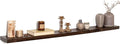 55" Floating Shelves for Wall, Rustic Elm Wood Floating Shelf for Home Decor, Wall-Mounted Display Shelves with Heavy-Duty Bracket, Long Floating Shelf for Bathroom, Kitchen, Living Room, Walnut Color