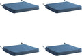 Chair Cushion for Dining Chairs with Ties 4 Pack Non Slip Memory Foam Kitchen Room Chair Pads for Outdoor Patio Furniture 17x16 Inch, Navy Blue