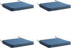 Chair Cushion for Dining Chairs with Ties 4 Pack Non Slip Memory Foam Kitchen Room Chair Pads for Outdoor Patio Furniture 17x16 Inch, Navy Blue