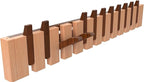 Wall Mounted Piano Key Hanger | Flip Style Hook | Entrance Wall Art Hook, Made of Oak Wood (3 Times Painted, 4 Times Polished) (Walnut-Beech, 12Hooks)