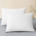 CaliTime Throw Pillow Covers Decorative 20 X 26 Inches Pack of 2 Cozy Chenille Standard Pillow Shams Cases for Couch Sofa Bed Living Room Home True White