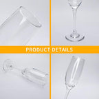6 oz Champagne Flutes Glass, Wine Flutes Set of 12, for Champagne, Wine, High-End Banquets, Parties, Bars, Weddings, Gifts (12pcs)