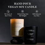 M&SENSE Natural Soy Candle| Eucalyptus Spearmint | 16.6 oz, 95H Burn | Minimalist Scented Candle for Relaxation, Gifting, Home Décor | for Bedroom, Office, Party Large