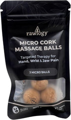Travel Cork Massage Ball | Lightweight, Sustainable Alternative to Lacrosse Ball for Muscle Pain Relief (Extra Small 0.75 Inch (Pack of 3), Sanded Cork)