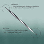 BYYDDIY 6.3inch Stainless Steel Dual Head Facial Reflexology Tools,Ear Massage Tool,Body Point Probe Pen &Trigger Point Massager Tool for Deep Tissue (6.3inch)