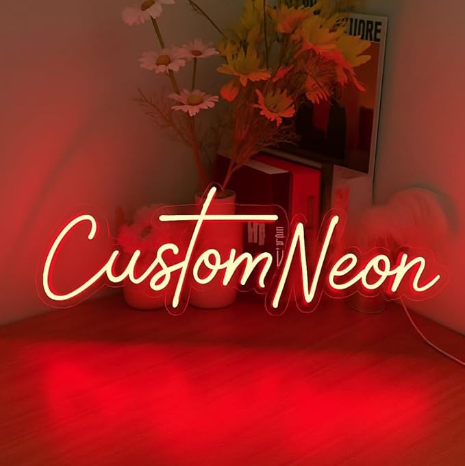 Custom Neon Signs, Neon Sign Customizable for Wall Decor, Custom Name Sign Personalized Neon Sign for Wedding Birthday Party Christmas