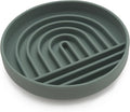 The Slowdown Bowl Silicone Slow Feeder for Cats & Kittens, Slow Eating Mealtime Solution with Modern Lick Mat Design, Reduces Gulping, Fits 1 Cup 6” Across x 1.25” Tall, Small-Spruce