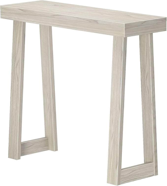 Plank+Beam Solid Wood Console Table, 36 Inch, Sofa Table, Narrow Entryway Table for Hallway, Behind The Couch, Living Room, Foyer, Easy Assembly, Coastal White