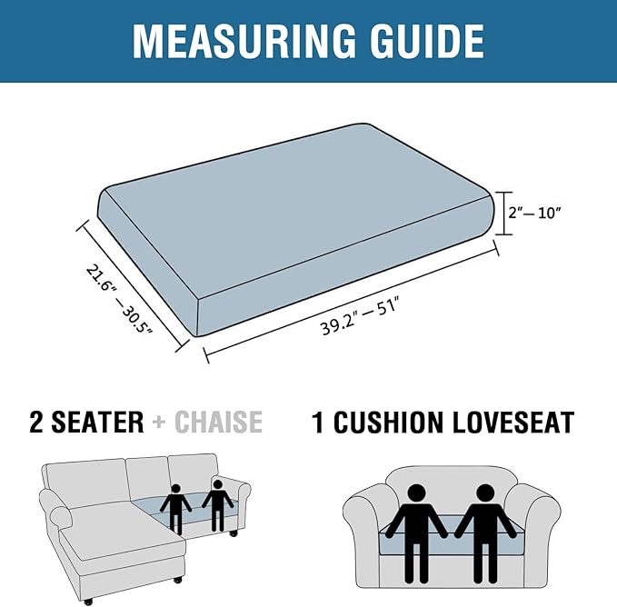 H.VERSAILTEX Velvet Stretch Individual Couch Cushion Cover Plush Slipcover for Loveseat Sofa Furniture Protector Seat Cover (1 Piece Loveseat Cushion Cover, Brown)