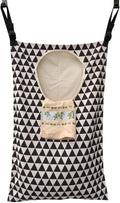 Adjustable Space Saving Door Hanging Laundry Hamper Bag with Stainless Steel Hooks
