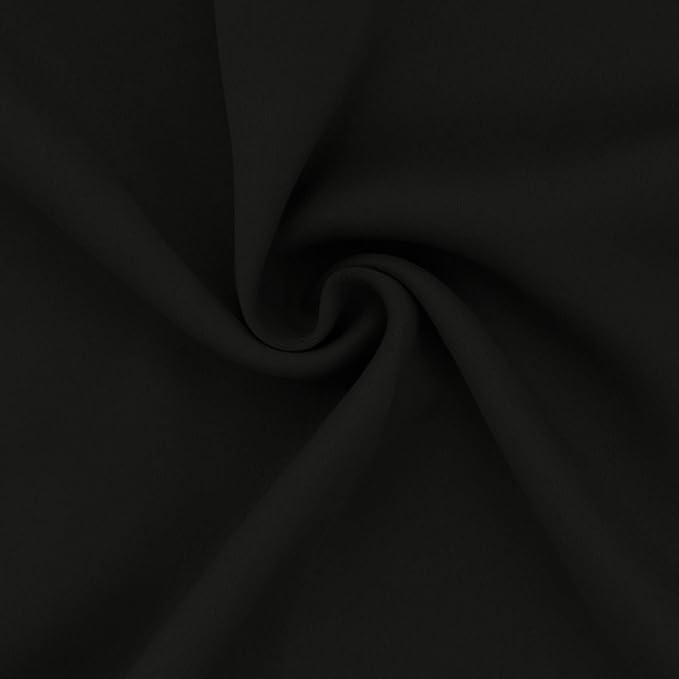 Easy-Going Blackout Curtains for Bedroom, Solid Thermal Insulated Grommet and Noise Reduction Window Drapes, Room Darkening Curtains for Living Room, 2 Panels (52x84 in,Black)