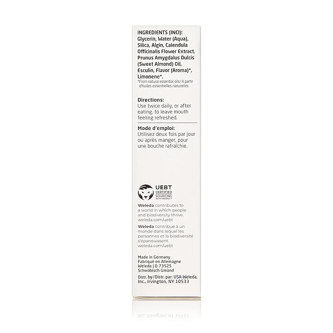Weleda Oral Care Childrens Tooth Gel, 1.7 Fluid Ounce-2 pk,  Fluoride Free, Spearmint Flavor, Plant Rich Toothpaste with Calendula, Silica and Fennel