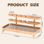 YUPER Bathroom Counter Organizer, Bathroom Organizers with Toothbrush Holder, Makeup Storage Shelf Vanity Tray Perfume Organizer, Bedroom Bar Corner Counter Storage Sink Shelf Gold