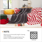 L'AGRATY Chunky Knit Blanket Throw: 80''x90'' Chenille Chunky Knitted Throw Blanket for Bed Couch - Handmade Thick Big Cable Knit Blanket - Large Chunky Crochet Rope Blanket for Home Decor(Black)