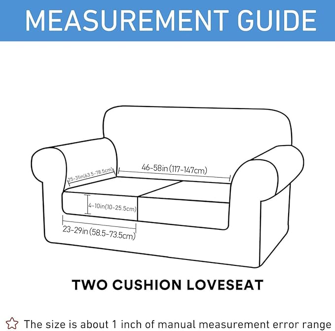 hyha Waterproof Couch Cushion Covers, Stretch Sofa Couch Seat Slipcover for Dog Washable, Non-Slip Waterproof Outdoor Cushion Covers for Patio Furniture Replacement (2 Pieces, Peacock Blue)