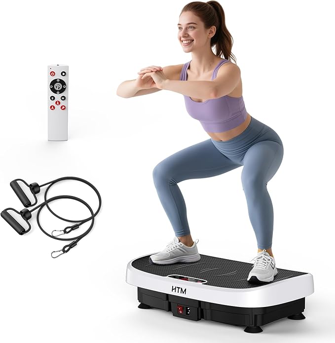 Vibration Plate Exercise Machine - 330lbs Weight Capacity, 120 Speed Levels, 5 Program Modes - Full Body Workout for Home Fitness, Toning & Wellness, LED Display, Low Noise Motor