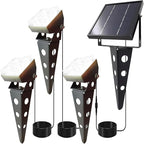Solar Spot Lights Outdoor Waterproof IP65 Landscape Spotlights with Metal Stake 42ft Cable 3-in-1 Cool White Auto On/Off Dusk to Dawn Uplights for Flag Pole Trees Garden Yard Landscape Downlight