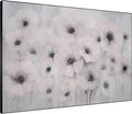 36"x46" Extra Large Framed Wall Art Soft White Poppies Watercolor Floral, Delicate Botanical for Home Living Room Bedroom Decor (Frame Assembly Required)