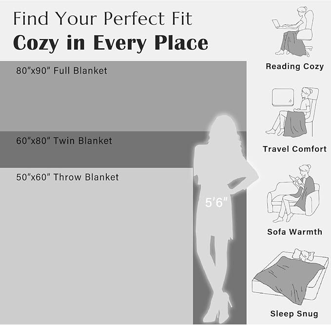 JINCHAN Boho 100% Cotton Muslin Blanket 3-Layer Twin Size Geometric Lightweight Reversible Soft Cozy Throw for Couch Sofa Bed All Season Coverlet Ideal Gift Bedroom Living Room Decor Grey 60x80 Inches