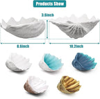 Large Clam Shells Decorative Bowl-Bronze/Golden Sea Shells Decorative Storage Bowls for Coastal Beach theme house table centerpiece decorations & Nautical decorations for coffee table -10.2"-1PC