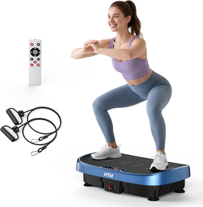 Vibration Plate Exercise Machine - 330lbs Weight Capacity, 120 Speed Levels, 5 Program Modes - Full Body Workout for Home Fitness, Toning & Wellness, LED Display, Low Noise Motor