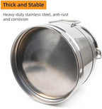 Stainless Steel Milk Can, 20 L/5.25 Gallon Heavy Duty Airtight Storage Canister Milk Bucket with Lid, Embedded Silicone Milk Jug Wine Pail Water Cereals Bucket with Three Latches and Two Handles
