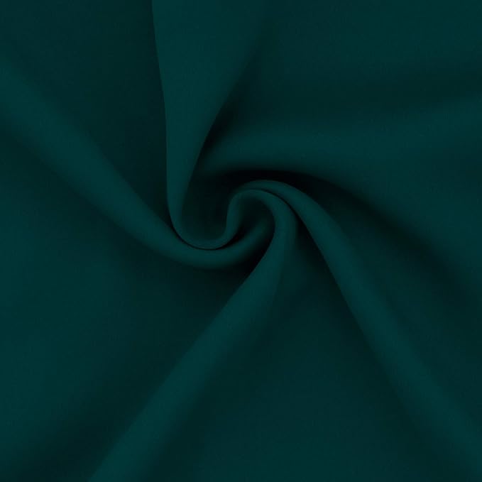 Easy-Going Blackout Curtains for Bedroom, Solid Thermal Insulated Grommet and Noise Reduction Window Drapes, Room Darkening Curtains for Living Room, 2 Panels (52x108 in,Deep Teal)