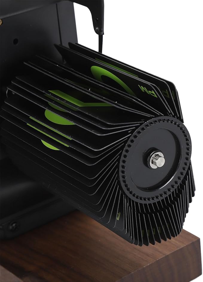 Flip Desk Clock, Retro Vintage Flip Desk Table Clock, Digital Sided Large Numbers Mechanical Flip Clock Wood Base for Living Room, Study Room and Office（Frosted Black）