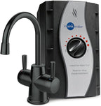 InSinkErator Stainless Steel Tank, HC250MBLK-SS HOT250 System, 2-Handle Drinking Faucet in Matte Black with 2/3-Gallon, Filter-Compatible Instant Hot/Cold Water Dispenser