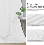 Easy-Going Blackout Curtains for Bedroom, Solid Thermal Insulated Grommet and Noise Reduction Window Drapes, Room Darkening Curtains for Living Room, 2 Panels (42x54 in, White)