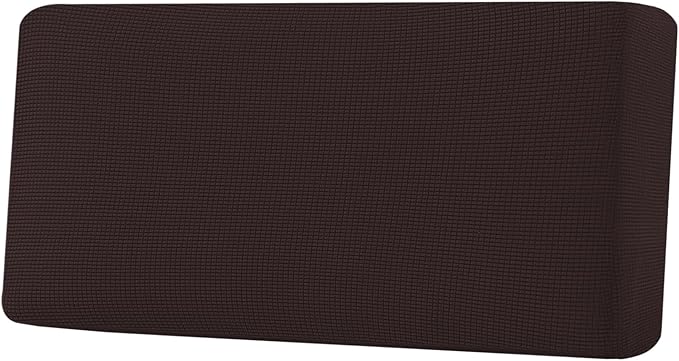 H.VERSAILTEX Super Stretch Individual Seat Cushion Covers Sofa Covers Couch Cushion Covers Slipcover Sets Thick Jacquard Textured Twill Fabric (1 Piece Sofa Cushion Cover, Chocolate)